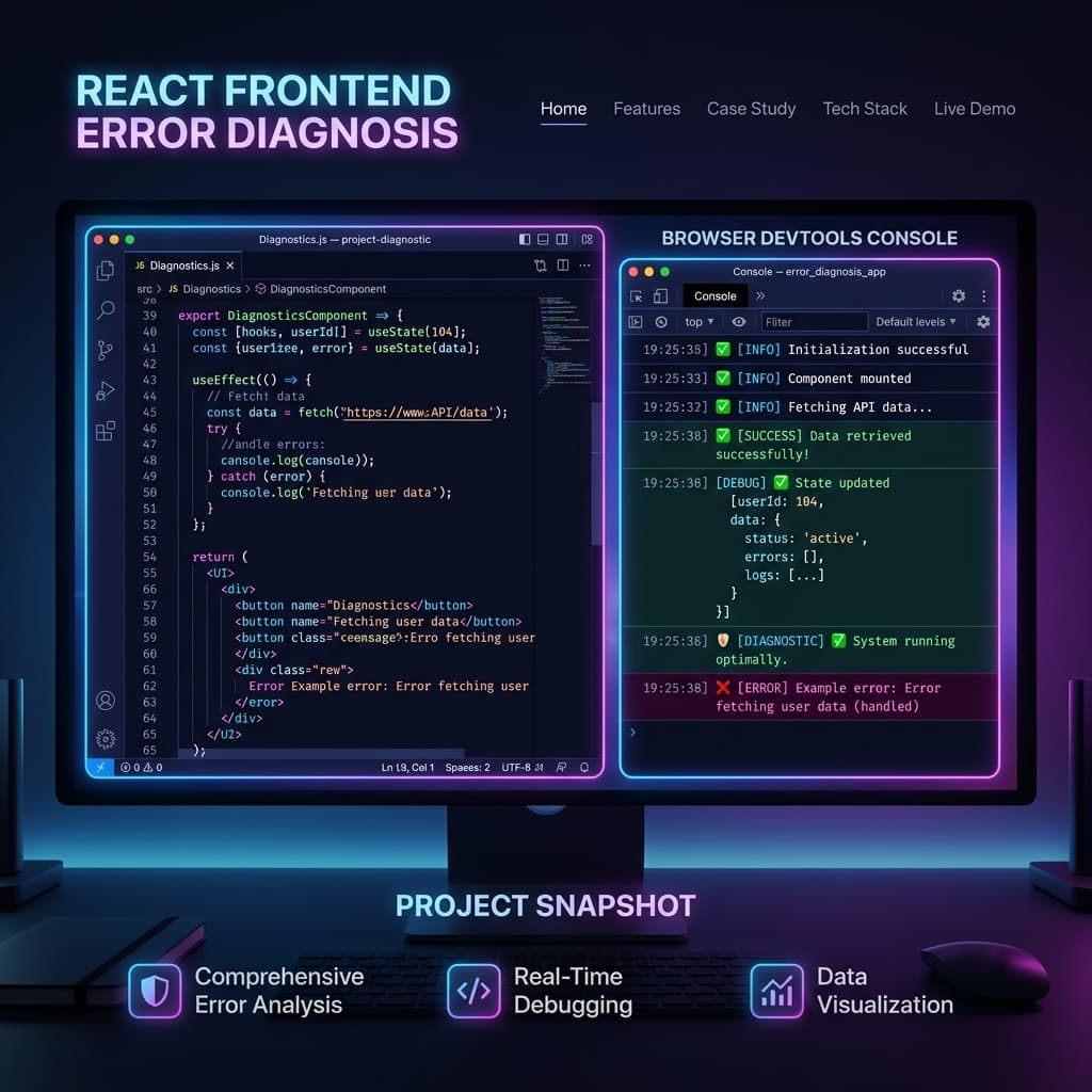 React Frontend Error Diagnosis